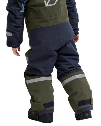 Deep Green coloured Didriksons Childrens Bjarven Coverall 5 on white background 