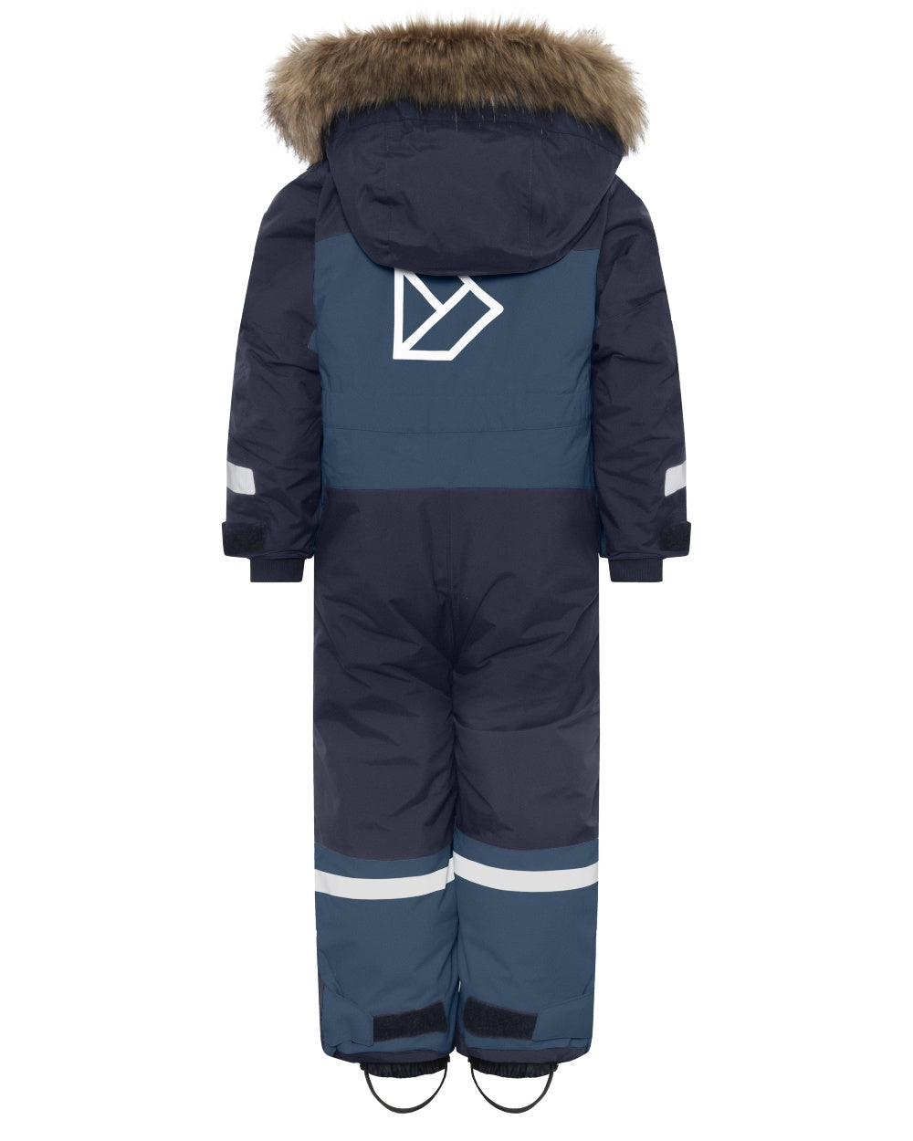 Navy coloured Didriksons Childrens Bjarven Coverall 5 on white background 