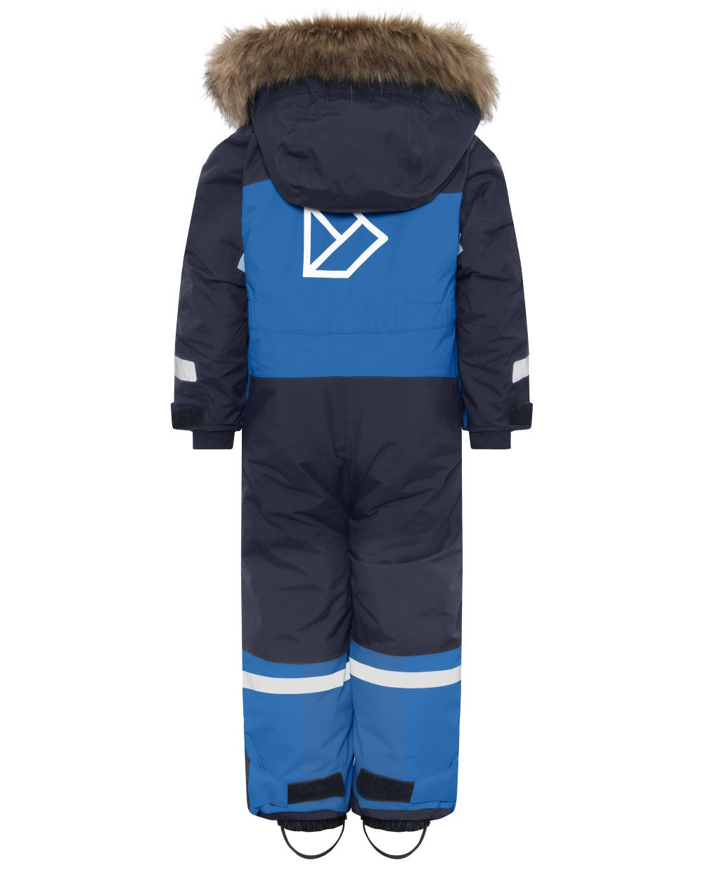 Ultramarine coloured Didriksons Childrens Bjarven Coverall 5 on white background 