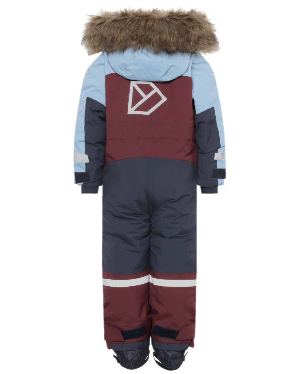Anemon Red Coloured Didriksons Childrens Bjärven Coveralls on white background 