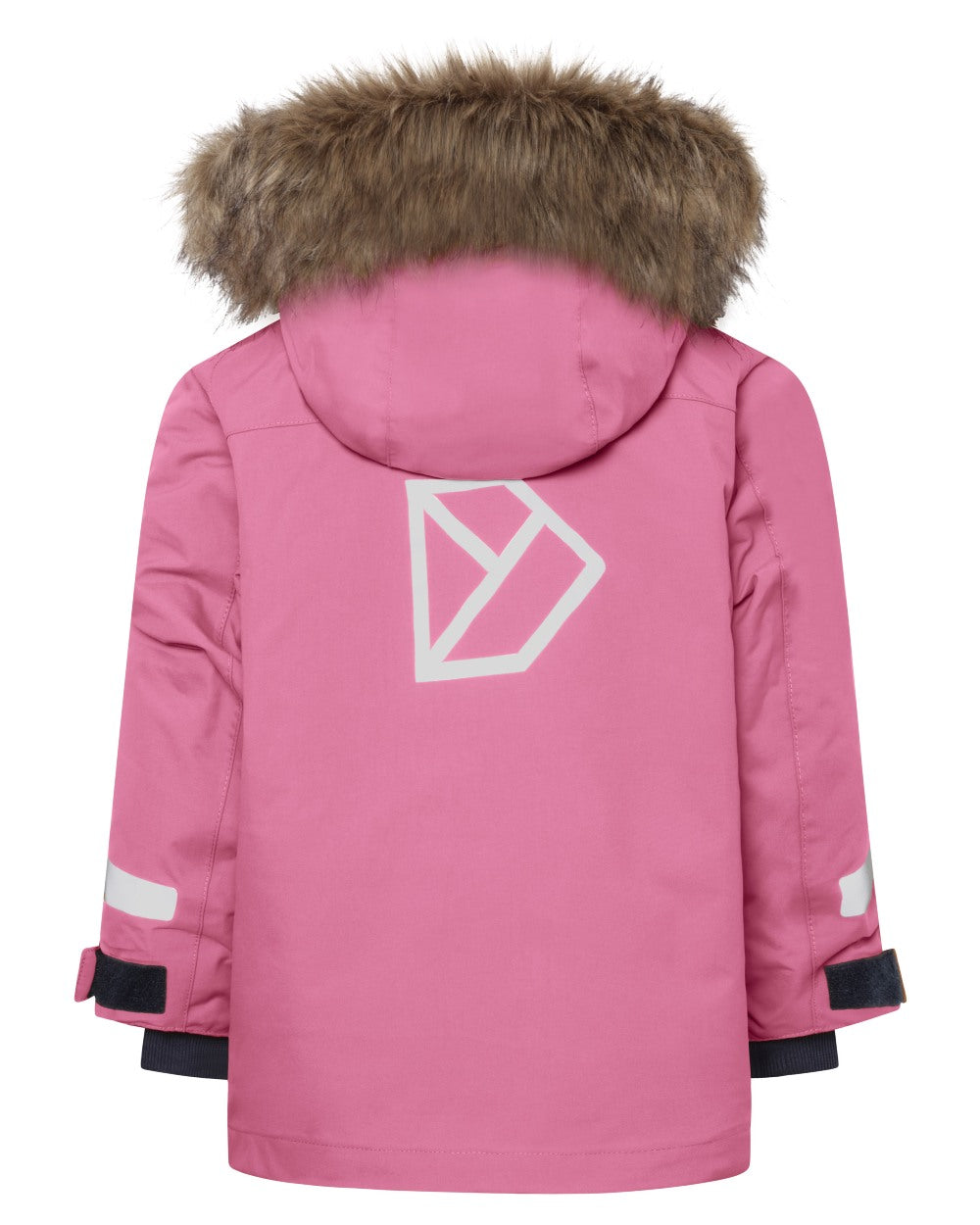 Heather Pink coloured Didriksons Childrens Bjarven Parka 5 on white background 