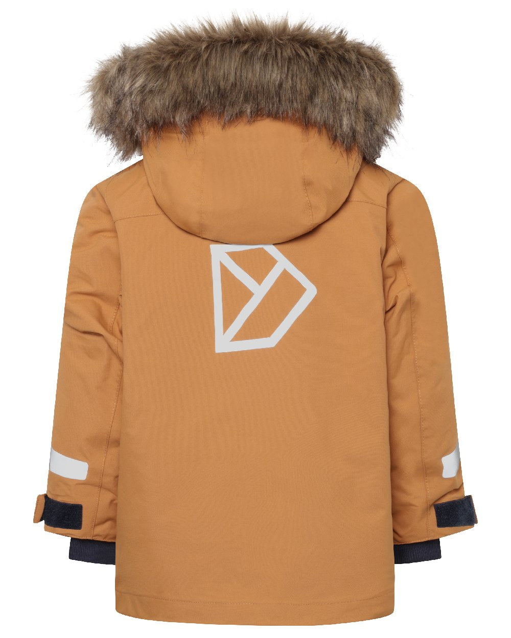 Almond Tree Coloured Didriksons Childrens Bjärven Parka on white background 