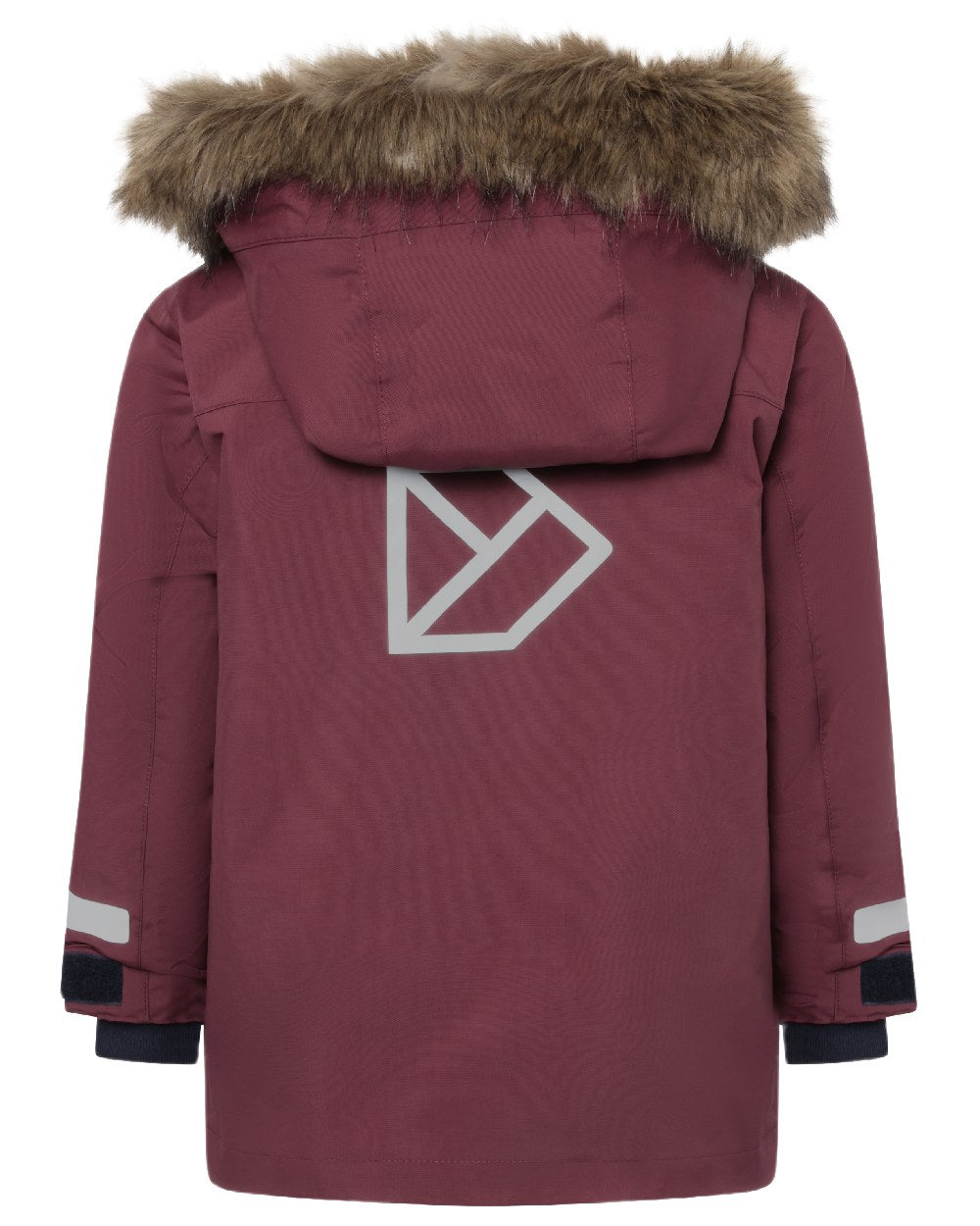 Anemon Red Coloured Didriksons Childrens Bjärven Parka on white background 