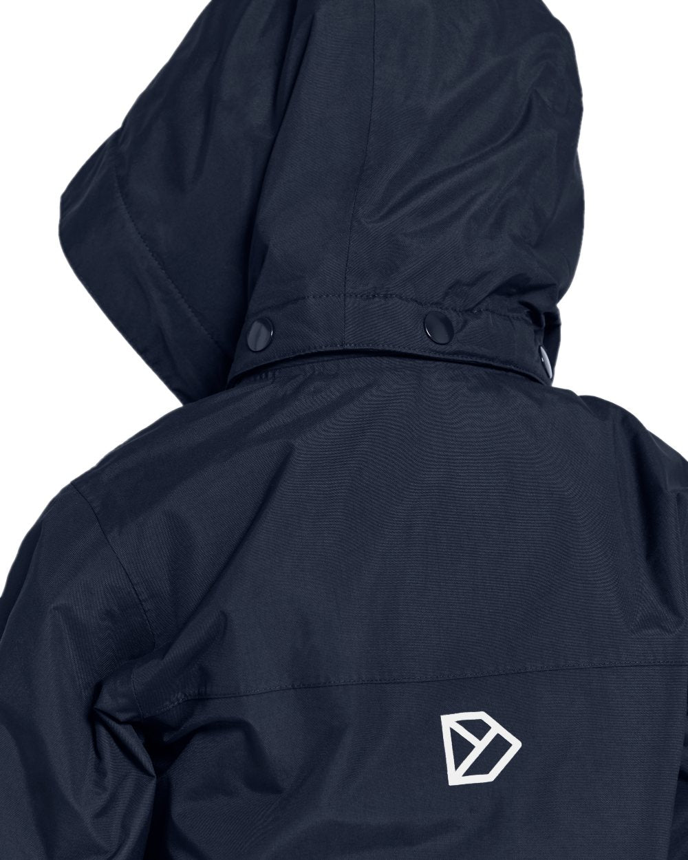 Navy coloured Didriksons Childrens Bladet Jacket on white background 