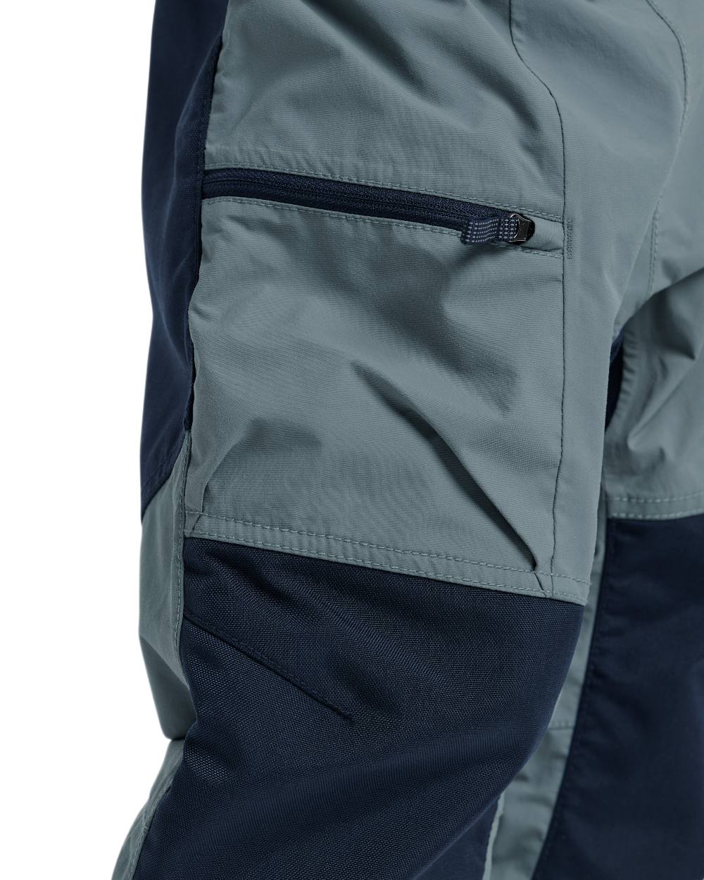 Factory Blue coloured Didriksons Childrens Dusk Pants on white background 