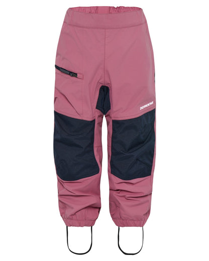 Heather Pink coloured Didriksons Childrens Dusk Pants on white background 