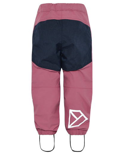 Heather Pink coloured Didriksons Childrens Dusk Pants on white background 