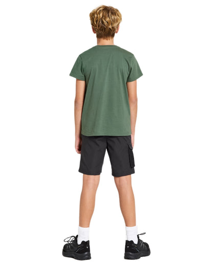 Graphite coloured Didriksons Childrens Eken Shorts on white background 