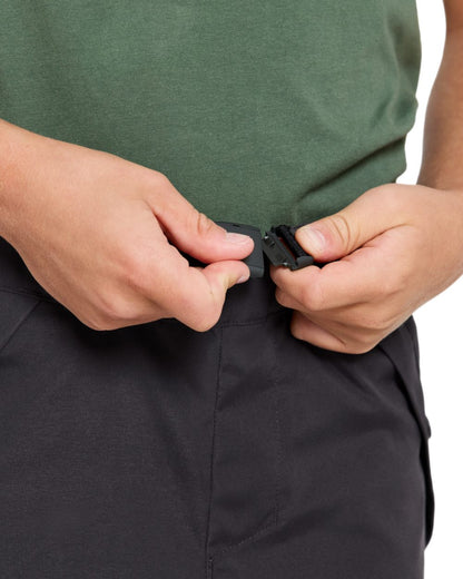 Graphite coloured Didriksons Childrens Eken Shorts on white background 