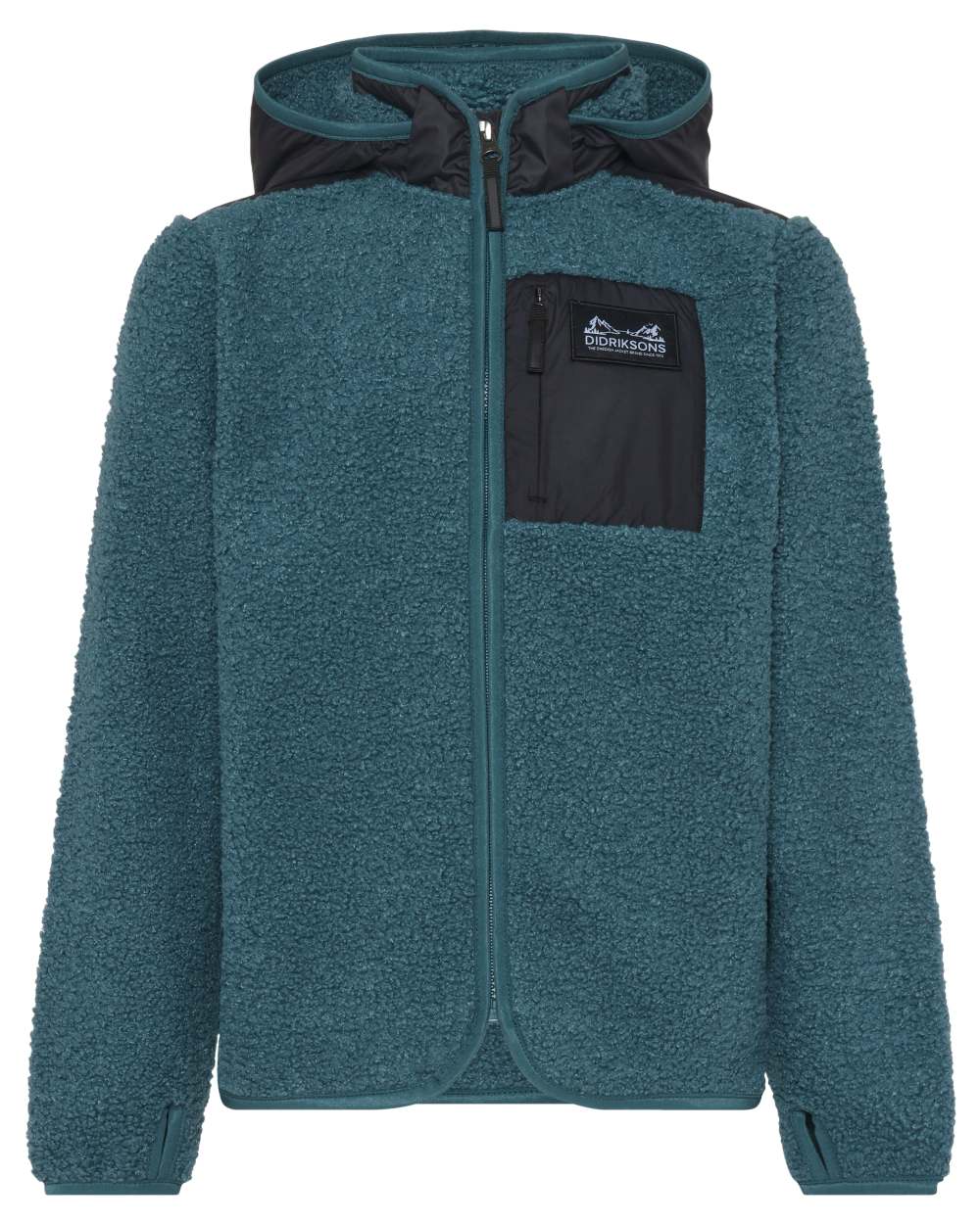 Star Blue coloured Didriksons Childrens Exa Full-Zip Fleece 3 on white background 