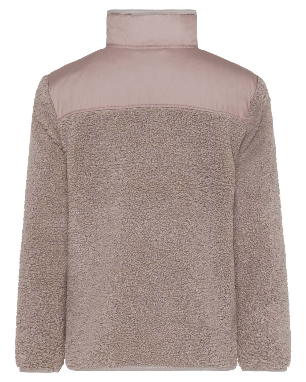 Ash Brown coloured Didriksons Childrens Exa Half Zip Sweater on white background 
