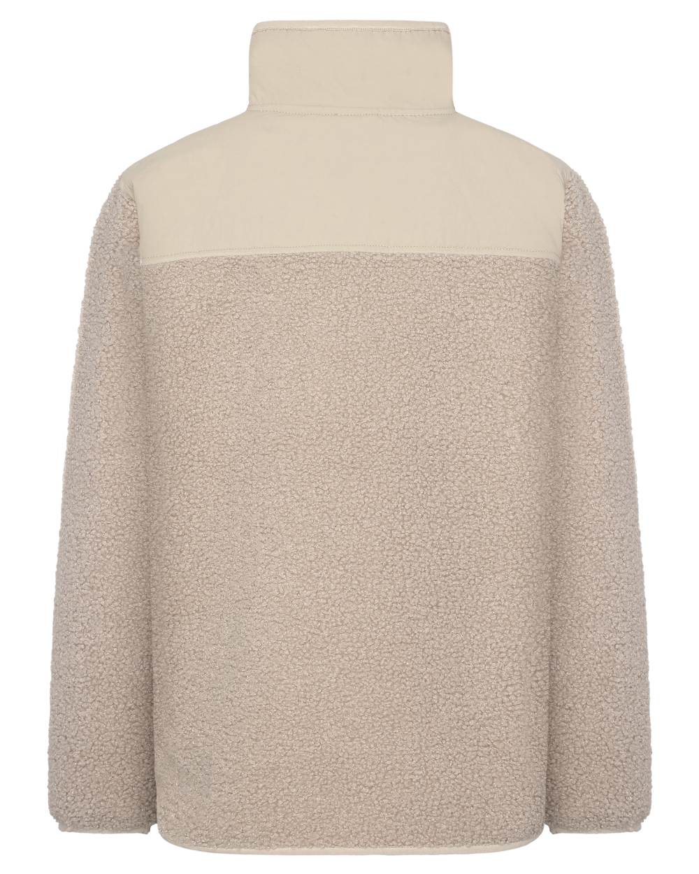 Beach Beige coloured Didriksons Childrens Exa Half Zip Sweater on white background 