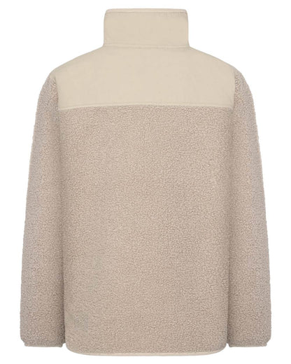 Beach Beige coloured Didriksons Childrens Exa Half Zip Sweater on white background 