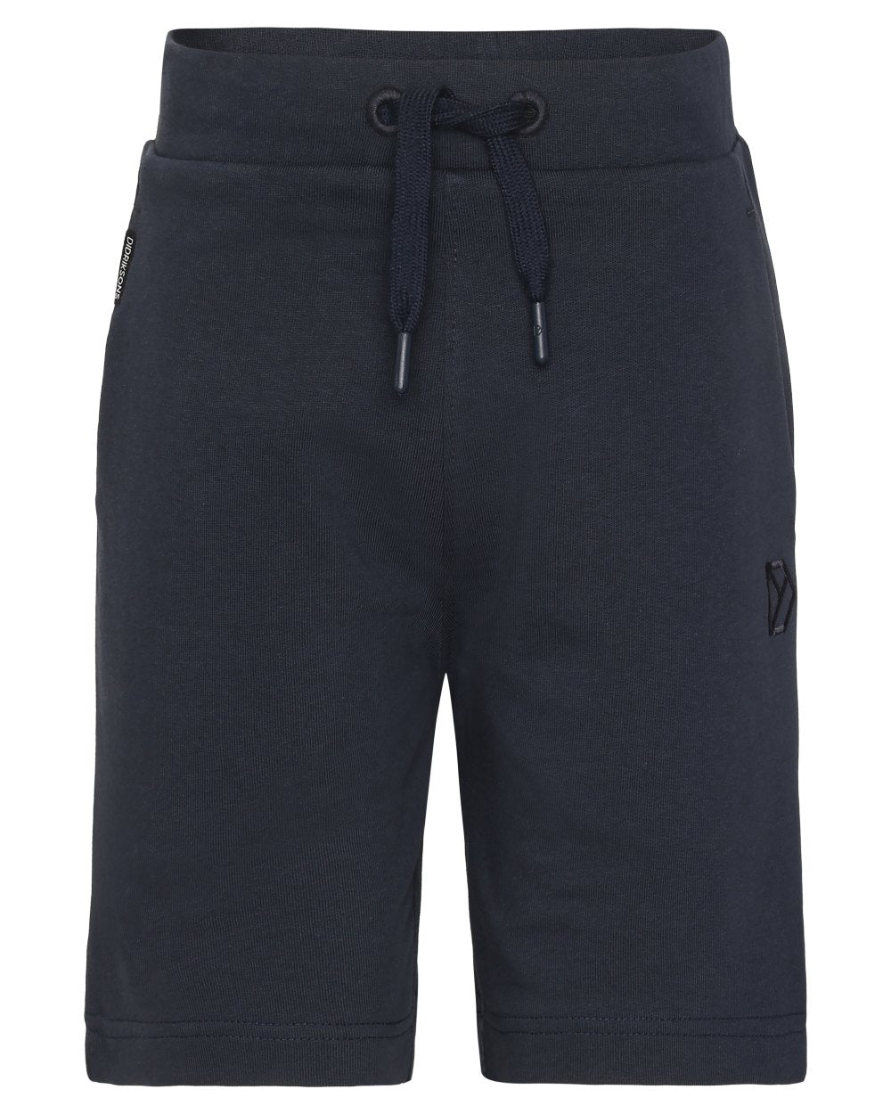 Navy coloured Didriksons Childrens Fejan Shorts on white background 