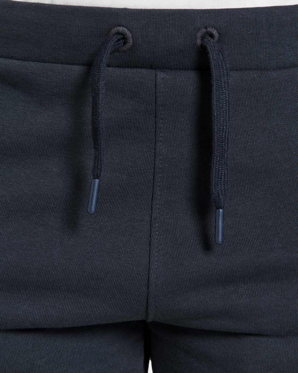 Navy coloured Didriksons Childrens Fejan Shorts on white background 