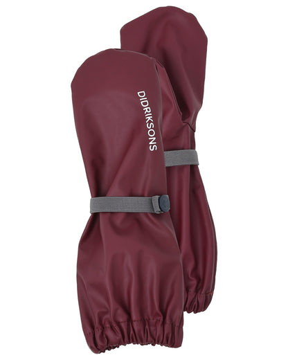 Anemon Red coloured Didriksons Childrens Gloves on white background 