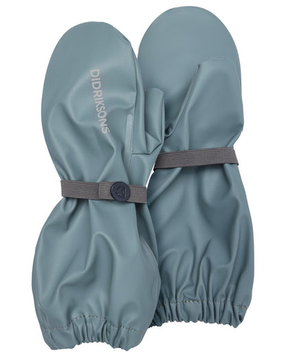 Factory Blue coloured Didriksons Childrens Galon Gloves on white background 