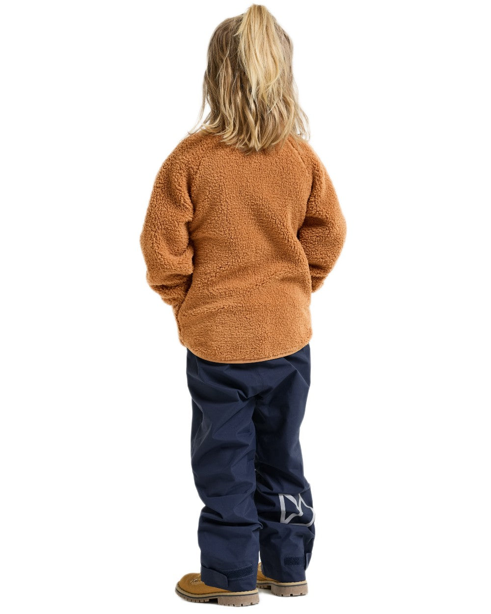 Almond Tree coloured Didriksons Childrens Gibbs Full Zip Jacket 2 on white background 