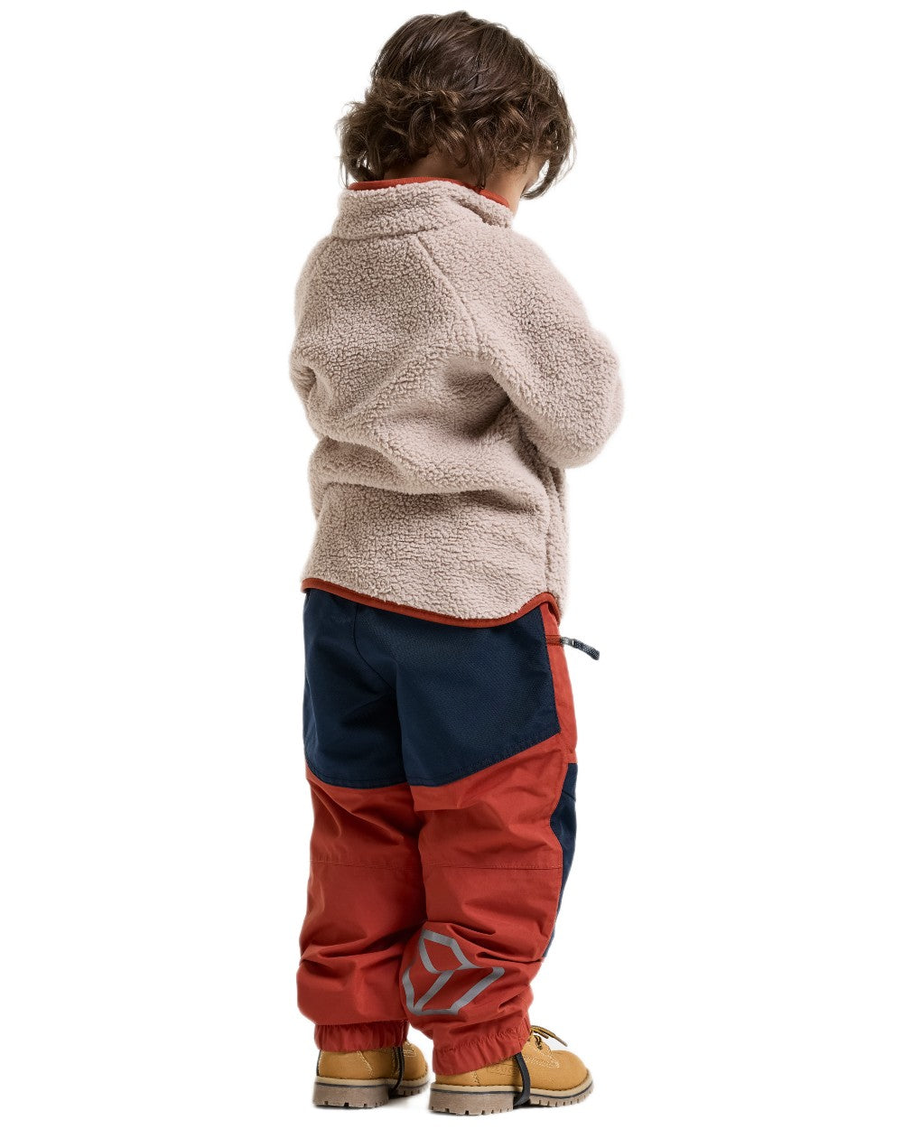 Beach Beige Rust coloured Didriksons Childrens Gibbs Full Zip Jacket 2 on white background 