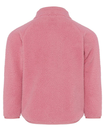 Heather Pink coloured Didriksons Childrens Gibbs Full Zip Jacket 2 on white background 