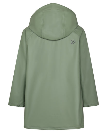 Light Moss coloured Didriksons Childrens Giga Jacket on white background 