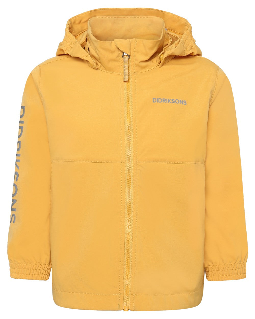 Dark Pollen coloured Didriksons Childrens Hallon Jacket on white background 