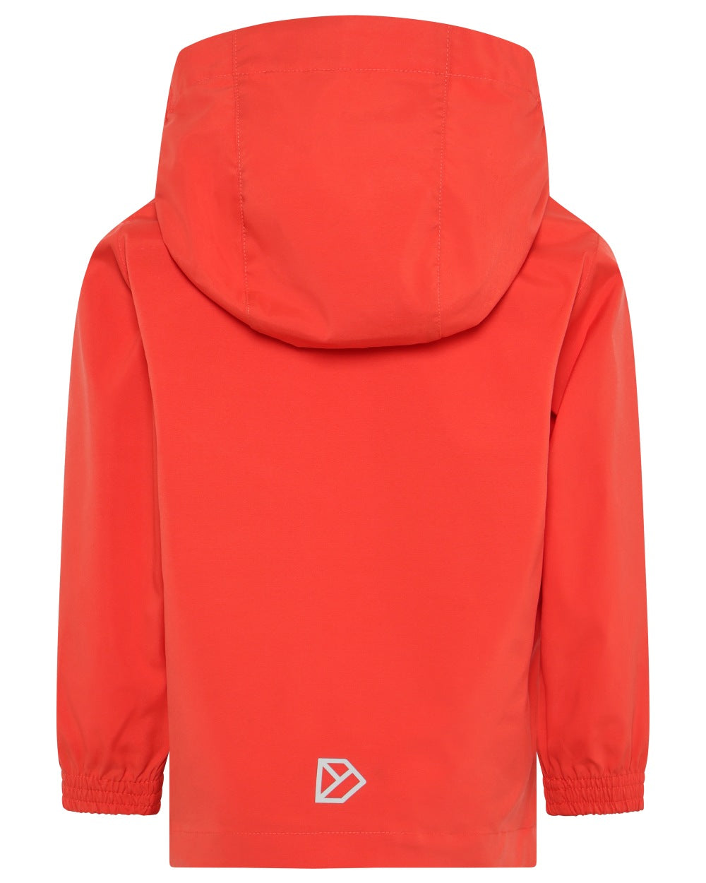 Paprika coloured Didriksons Childrens Hallon Jacket on white background 