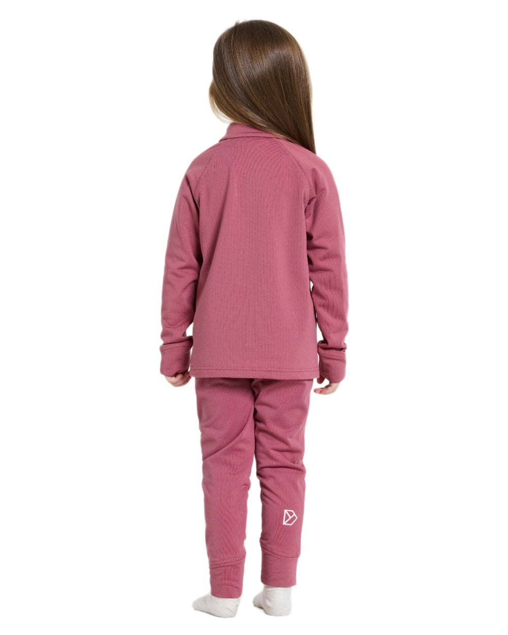 Heather Pink coloured Didriksons Childrens Jadis Set on white background 