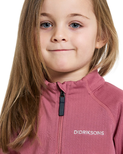 Heather Pink coloured Didriksons Childrens Jadis Set on white background 