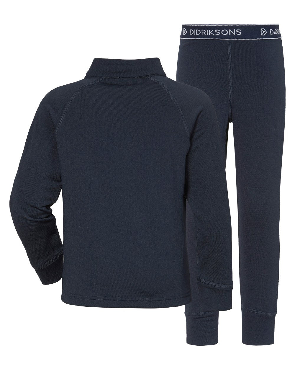 Navy coloured Didriksons Childrens Jadis Set on white background 