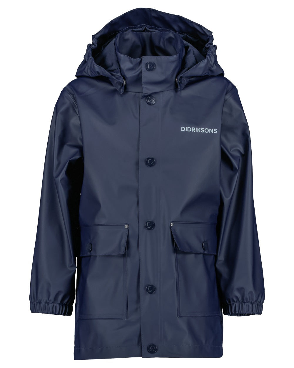 Navy coloured Didriksons Childrens Jojo Jacket on white background 
