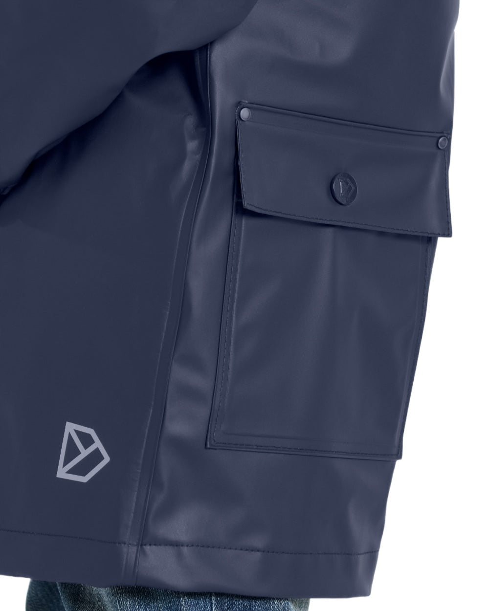 Navy coloured Didriksons Childrens Jojo Jacket on white background 