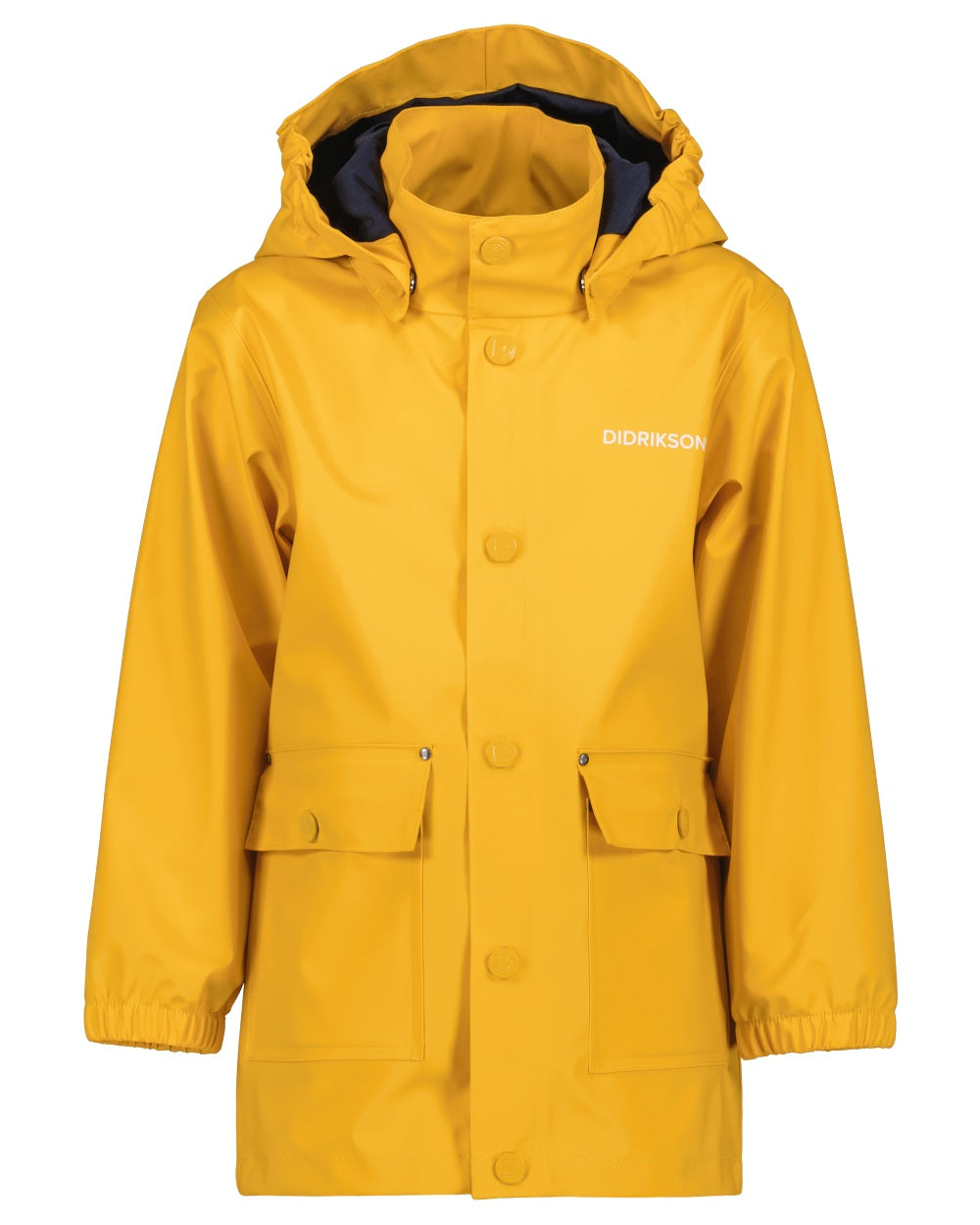 Oat Yellow coloured Didriksons Childrens Jojo Jacket on white background 