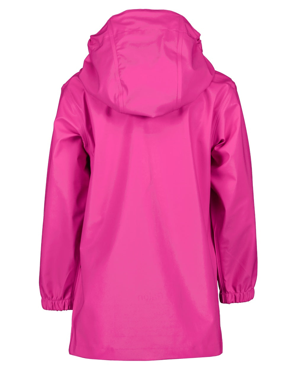 Plastic Pink coloured Didriksons Childrens Jojo Jacket on white background 