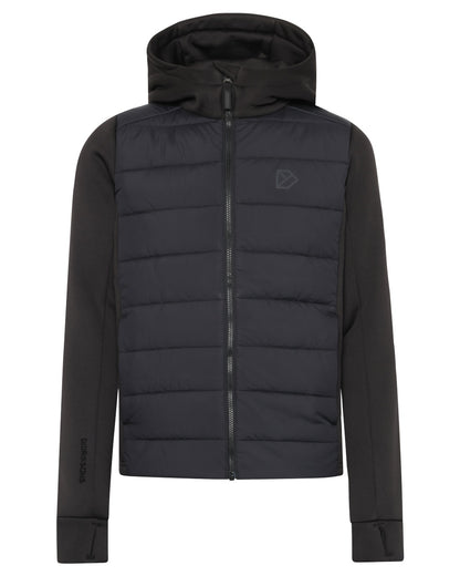 Black coloured Didriksons Childrens Kapris Full Zip Jacket 3 on white background 