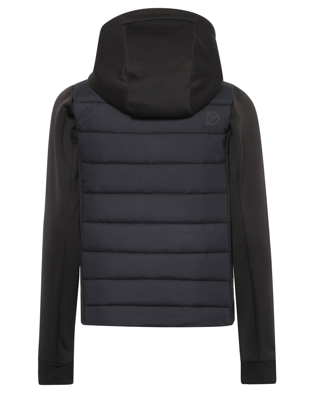 Black coloured Didriksons Childrens Kapris Full Zip Jacket 3 on white background 