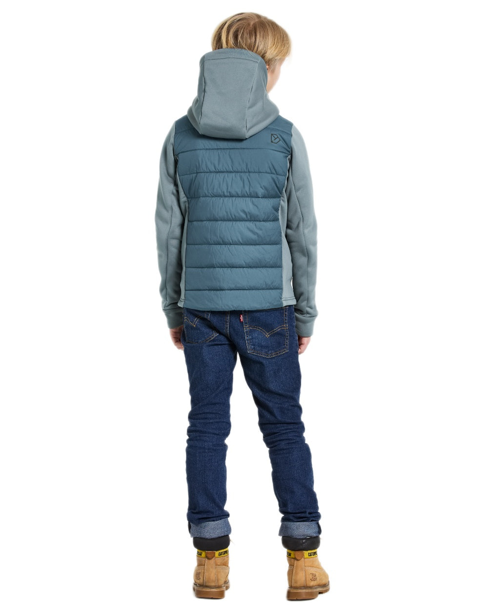 Star Blue coloured Didriksons Childrens Kapris Full Zip Jacket 3 on white background 