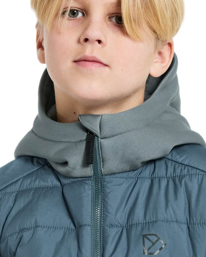 Star Blue coloured Didriksons Childrens Kapris Full Zip Jacket 3 on white background 