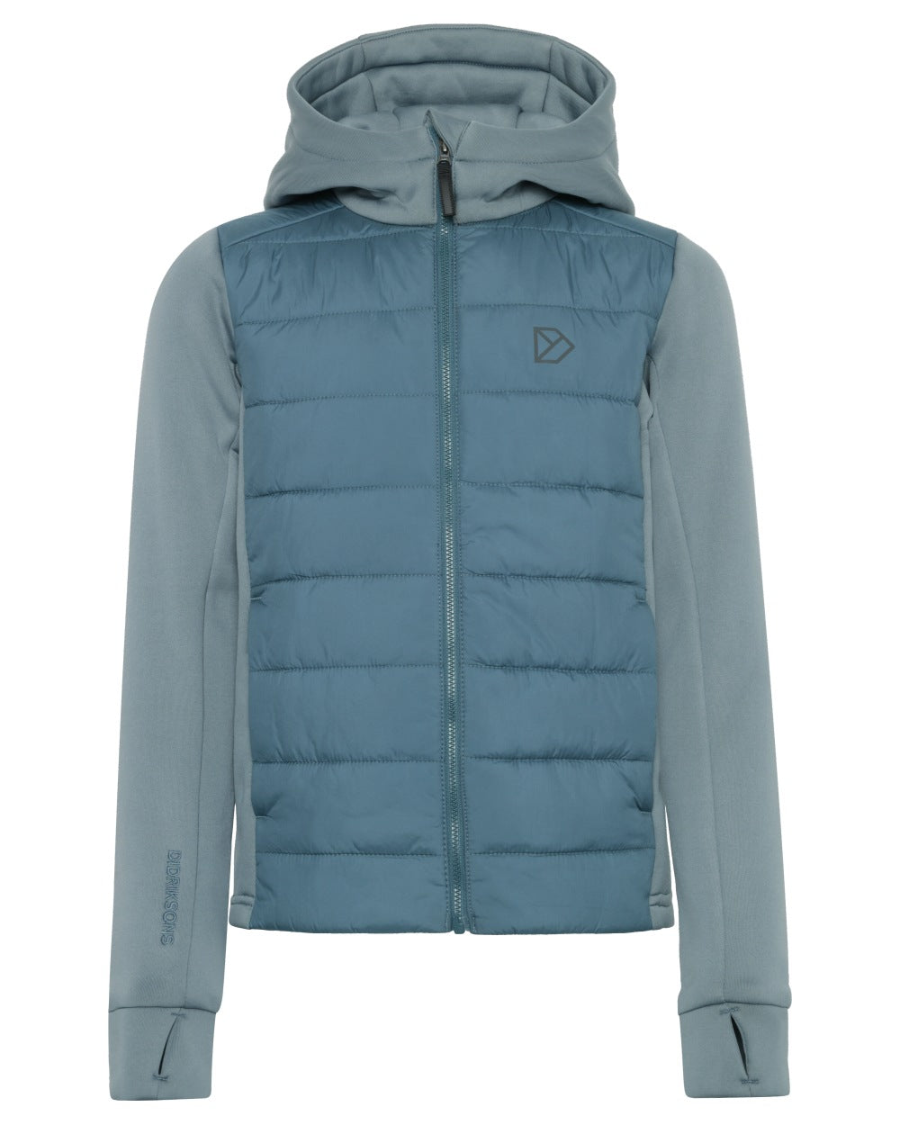 Star Blue coloured Didriksons Childrens Kapris Full Zip Jacket 3 on white background 