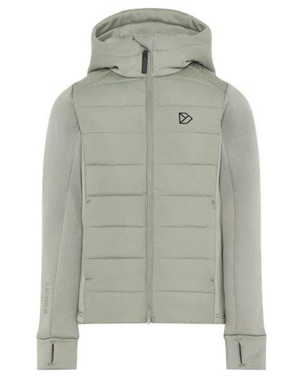 Wilted Leaf coloured Didriksons Childrens Kapris Full Zip Jacket 3 on white background 