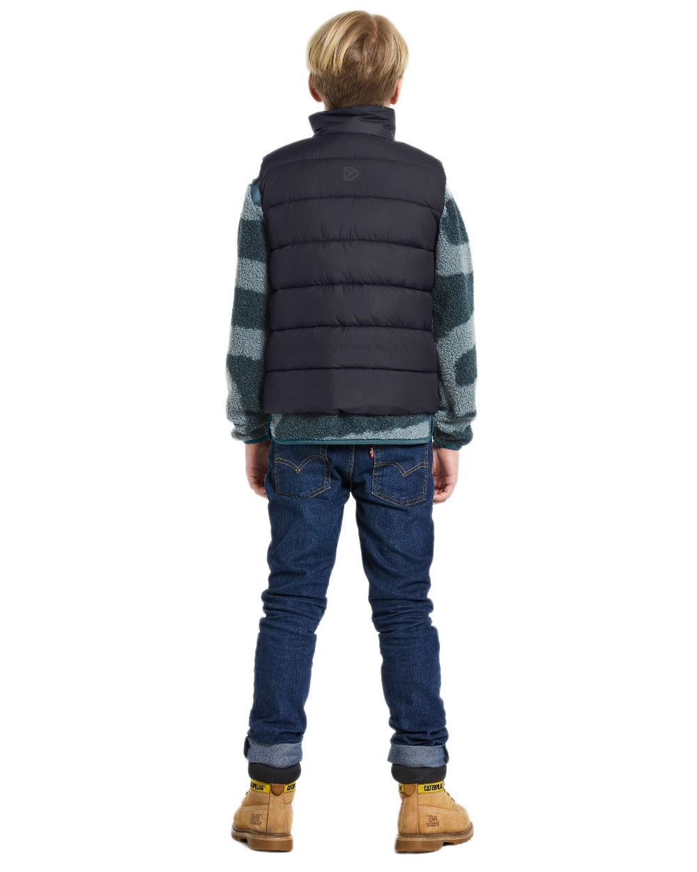 Black coloured Didriksons Childrens Kilo Vest 2 on white background 