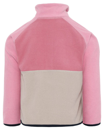 Heather Pink coloured Didriksons Childrens Monte Half Button Fleece 5 on white background 