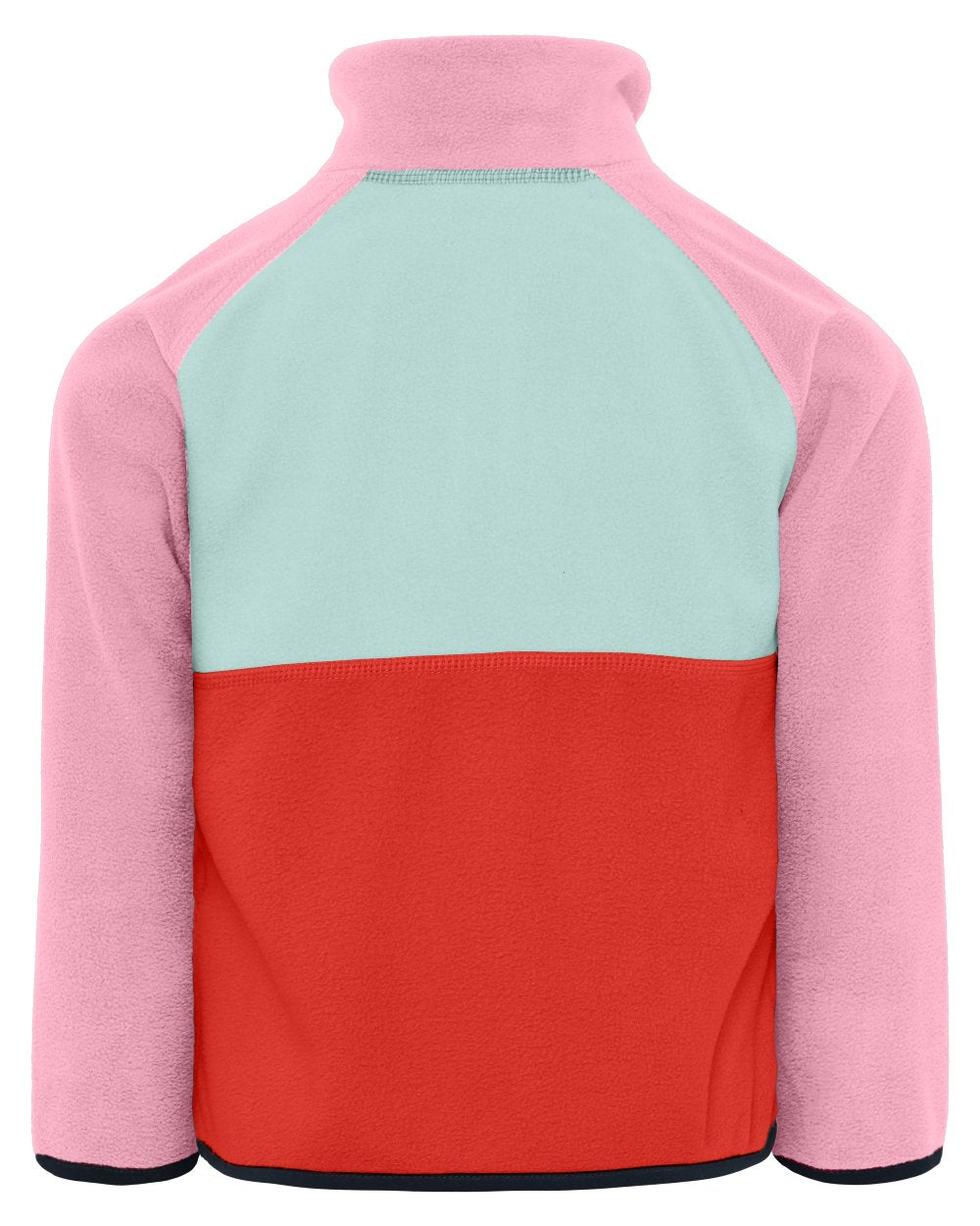 Light Heather Pink coloured Didriksons Childrens Monte Half Button Fleece 5 on white background 