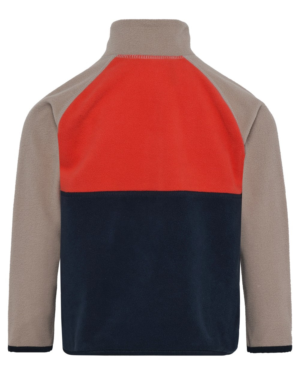 Paprika coloured Didriksons Childrens Monte Half Button Fleece 5 on white background 