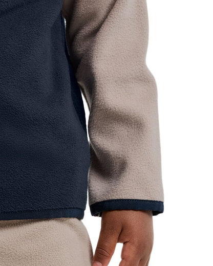 Paprika coloured Didriksons Childrens Monte Half Button Fleece 5 on white background 