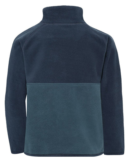 Mountain Blue coloured Didriksons Childrens Monte Half Button Fleece 6 on white background 