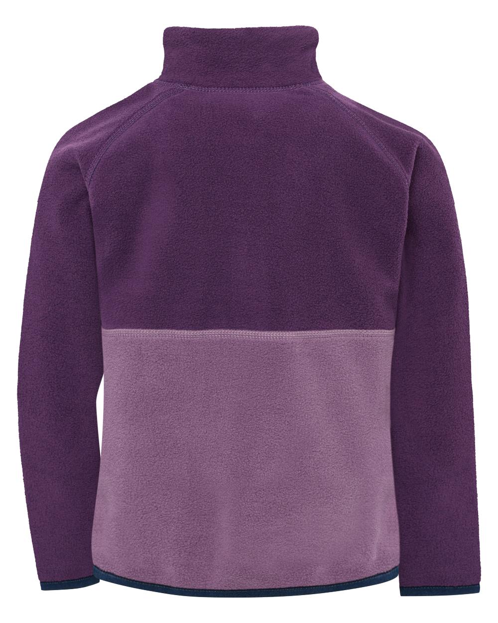 Northen Purple coloured Didriksons Childrens Monte Half Button Fleece 6 on white background 
