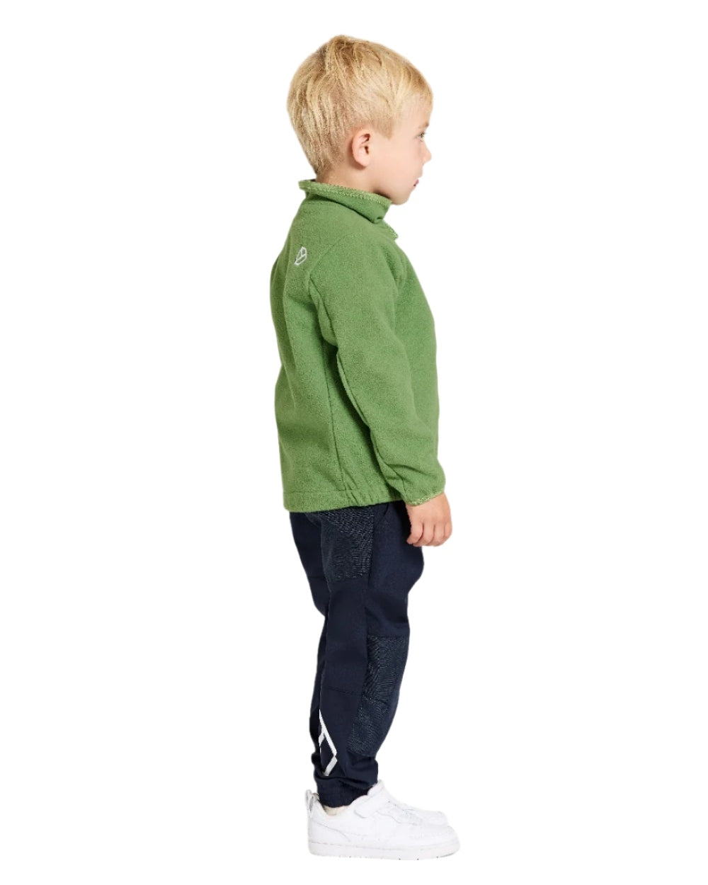 Algae Green coloured Didriksons Childrens Muskot Jacket on white background 