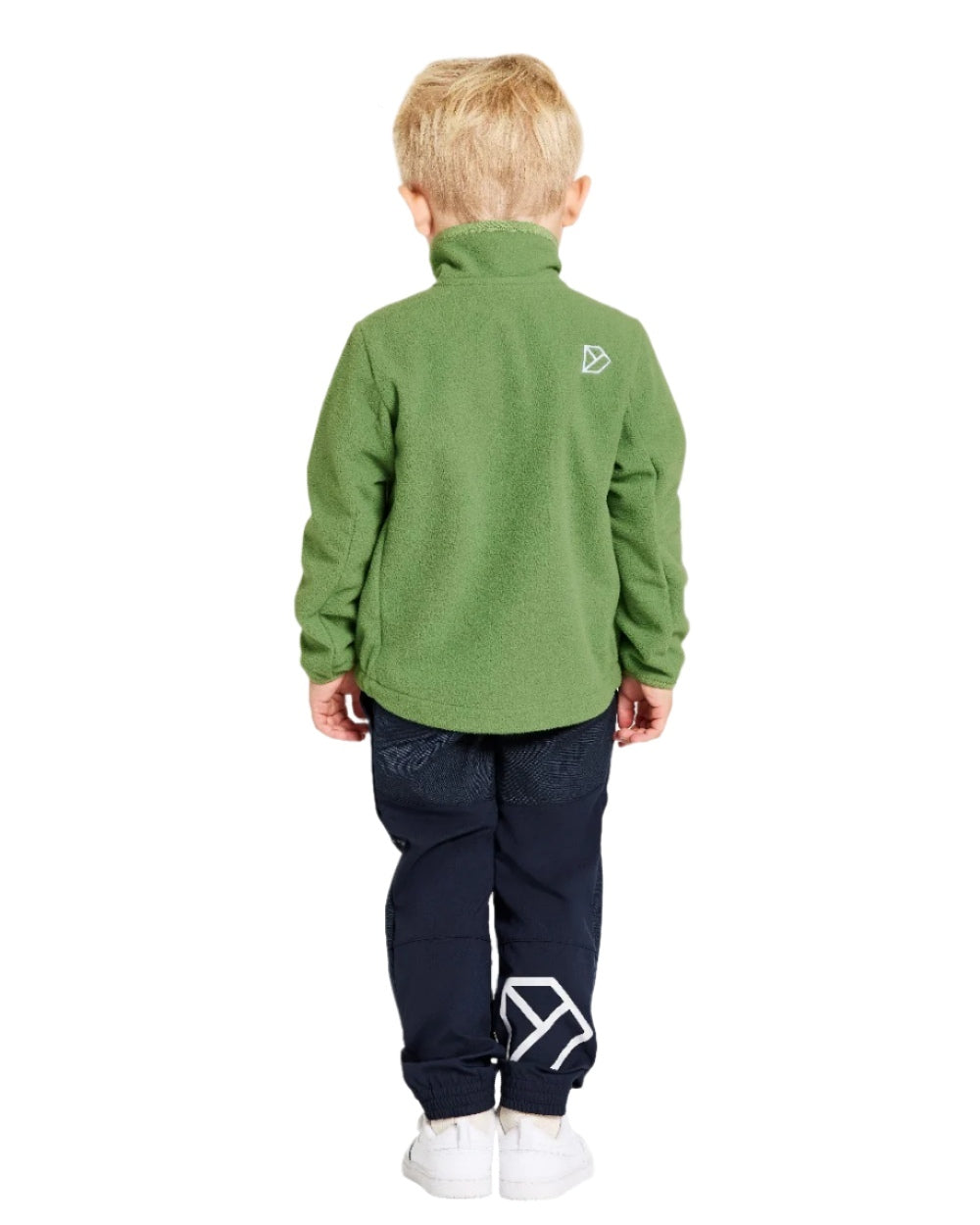 Algae Green coloured Didriksons Childrens Muskot Jacket on white background 