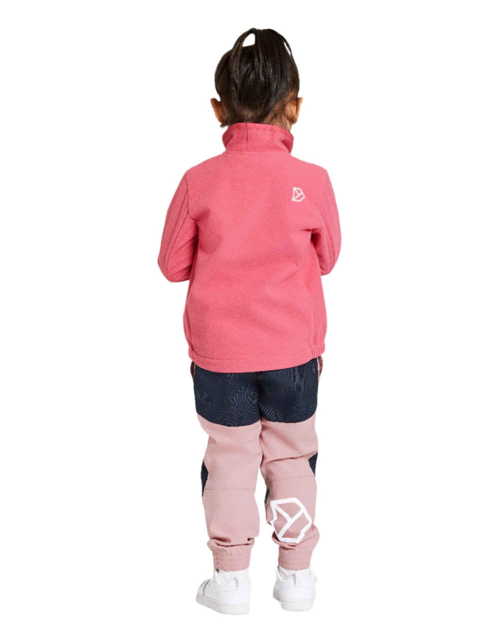 Dusty Azalea coloured Didriksons Childrens Muskot Jacket on white background 